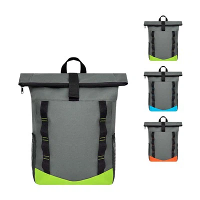 Sac à dos à roulettes en Rpet recyclé noir fabriqué en usine, sac à dos de voyage à la mode